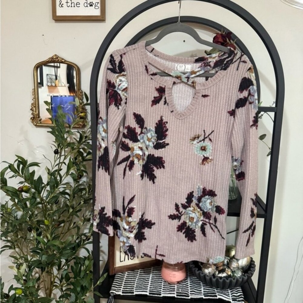Maurices Purple and Blue Long Sleeve Tee size large